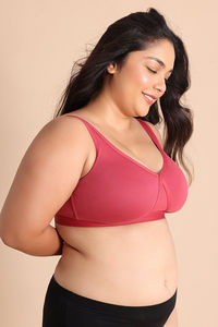 Zivame True Curv Double Layered Non Wired Full Coverage Super Support Bra - Garnet Rose — thumbnail 3